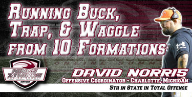 Running Buck, Trap, & Waggle from 10 Formations